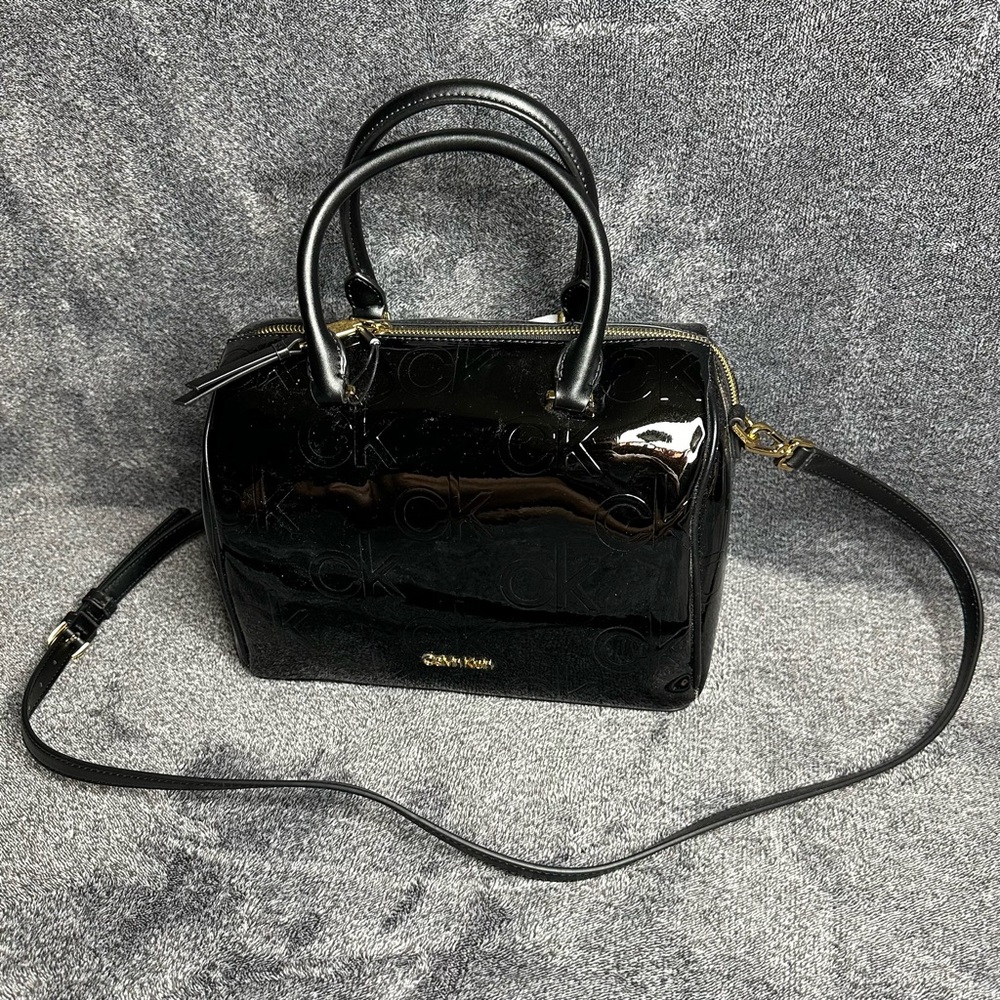 Black and gold Calvin Klein purse